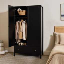 Charlie Double Wardrobe - Black - thumbnail 6