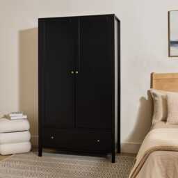 Charlie Double Wardrobe - Black - thumbnail 1