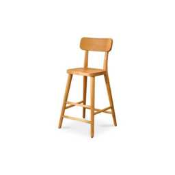 Silvester Classic Oak Bar Stool with Backrest - thumbnail 6