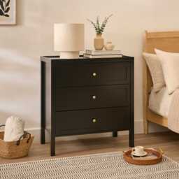 Charlie 3 Drawer Chest of Drawer - Noir Black - thumbnail 5