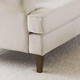 Annabelle 3 Seater Sofa - Natural Ivory with Dark Oak Legs - thumbnail 4