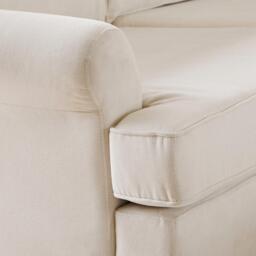 Annabelle 3 Seater Sofa - Natural Ivory with Dark Oak Legs - thumbnail 2