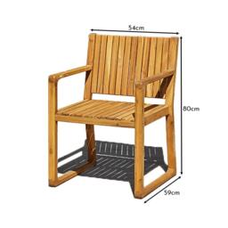 Lennox Wood Armchair - Set of 2 - thumbnail 4