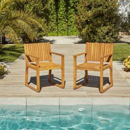 Lennox Wood Armchair - Set of 2 - thumbnail 3