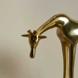 Nakuru Resting Metal Giraffe Ornament - Gold - thumbnail 5