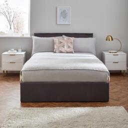 Gloria Bedside Tables - Set of 2 - White & Brass Effect - thumbnail 1