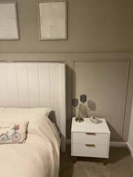 Gloria Bedside Tables - Set of 2 - White & Brass Effect - thumbnail 6