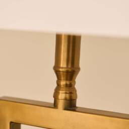 Purley 132cm Gold  Floor Lamp Base & Ashurst 46 x 30cm Shade - White - thumbnail 4
