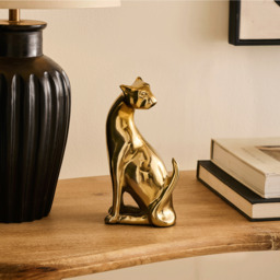 Nakuru 21cm Metal Leopard Ornament - Gold - thumbnail 2
