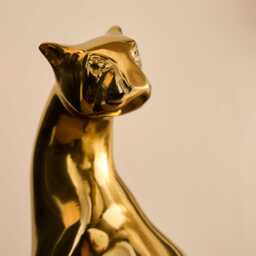 Nakuru 21cm Metal Leopard Ornament - Gold - thumbnail 3