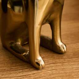 Nakuru 21cm Metal Leopard Ornament - Gold - thumbnail 4