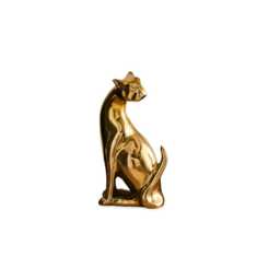 Nakuru 21cm Metal Leopard Ornament - Gold - thumbnail 5