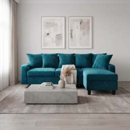 Tracy Corner Sofa - Lagoon Teal Velvet
