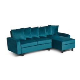 Tracy Corner Sofa - Lagoon Teal Velvet - thumbnail 3