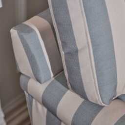 Brea 2 Seater Sofa - Blue Stripe with Whitewash Legs - thumbnail 6