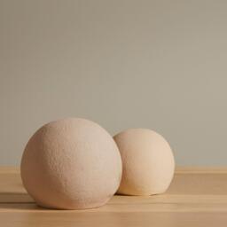 Kelton 9cm Ceramic Ball Ornament - Taupe