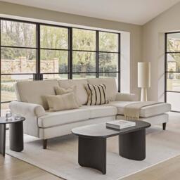 Annabelle Chaise Corner Sofa - Natural Ivory - thumbnail 3