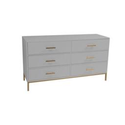 Marie 6 Drawer Chest of Drawers - Grey - thumbnail 2