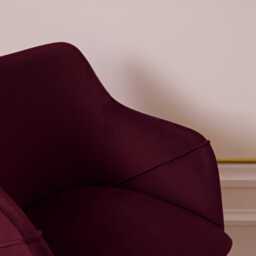 Freya Burgundy Red Armchairs - Set of 2 - Whitewash Legs - thumbnail 2