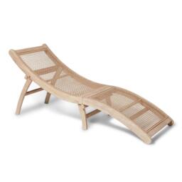 Akira Wooden Garden Rope Folding Sun Lounger - thumbnail 5