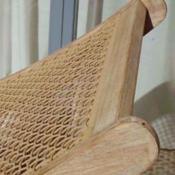 Akira Wooden Garden Rope Folding Sun Lounger - thumbnail 3