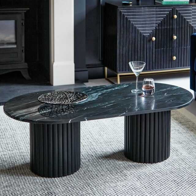 Myla Black Marble Coffee Table - image 1