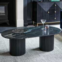 Myla Black Marble Coffee Table - thumbnail 1