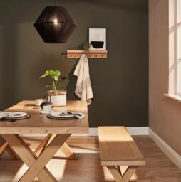 Charlotte Pale Oak Dining Table - Cross Leg - thumbnail 4