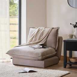 Harlow Single Sofa Bed - Soft Beige - thumbnail 1