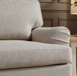 Brea 2 Seater Sofa - Mink Taupe with Whitewash Oak Legs - thumbnail 4