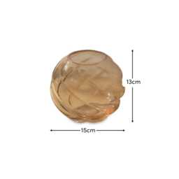 Adria 13cm Glass Vase - Champagne - thumbnail 6