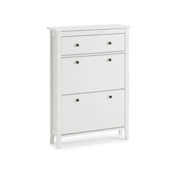 Sandhurst Shoe Cabinet - 3 Door - White - thumbnail 5