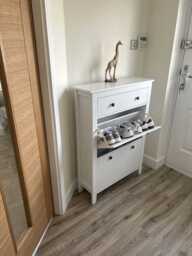 Sandhurst Shoe Cabinet - 3 Door - White - thumbnail 3