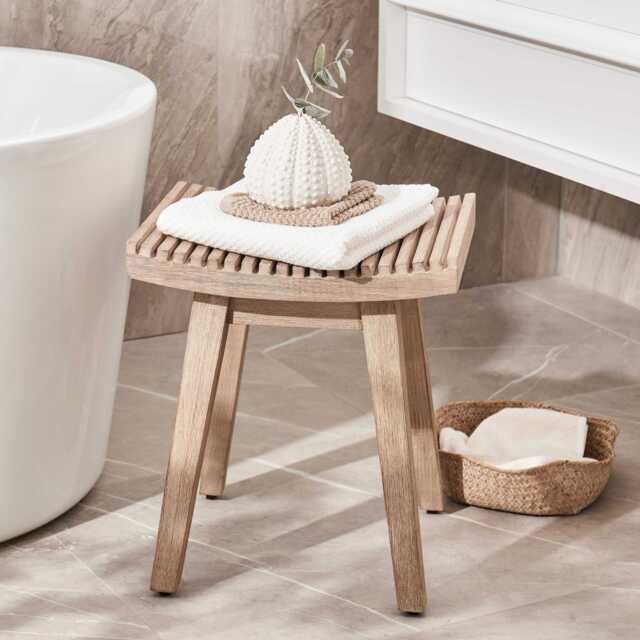 Shiro Foot Stool - Acacia Wood - image 1