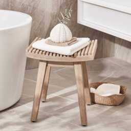 Shiro Foot Stool - Acacia Wood