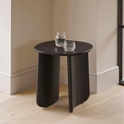 Imogen Black Acacia Wood Side Table - thumbnail 4