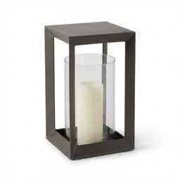 Coxley 35cm Iron Lantern - Nickel - thumbnail 4