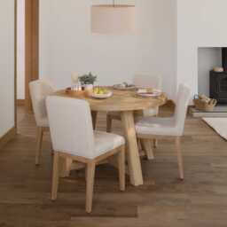 Nolan Boucle Dining Chairs - Set of 2 - Whitewash Oak Legs - thumbnail 2