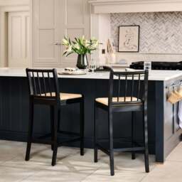 Tilly Bar Stool - Black Oak Woven Chair