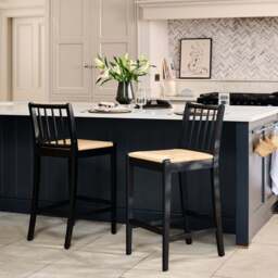 Tilly Bar Stool - Black Oak Woven Chair - thumbnail 2