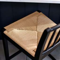 Tilly Bar Stool - Black Oak Woven Chair - thumbnail 3