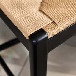 Tilly Bar Stool - Black Oak Woven Chair - thumbnail 6