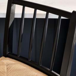 Tilly Bar Stool - Black Oak Woven Chair - thumbnail 4