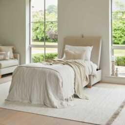 Madeleine Bed in a Box - Sand with Whitewash Oak Legs