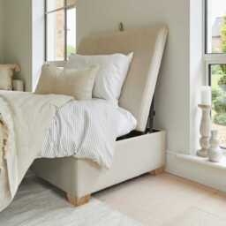 Madeleine Bed in a Box - Sand with Whitewash Oak Legs - thumbnail 3