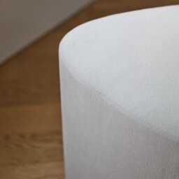 Alder Footstool - Ivory - thumbnail 3