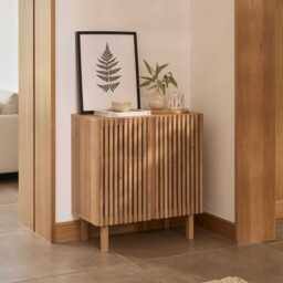 Nia 2 Door Small Sideboard - Seasoned Oak - thumbnail 5