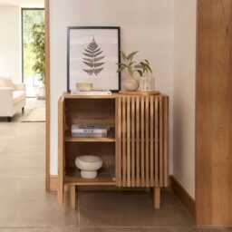 Nia 2 Door Small Sideboard - Seasoned Oak - thumbnail 2