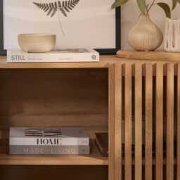 Nia 2 Door Small Sideboard - Seasoned Oak - thumbnail 4
