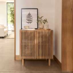 Nia 2 Door Small Sideboard - Seasoned Oak - thumbnail 1